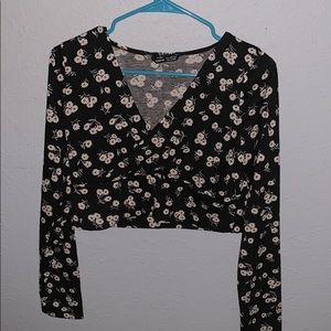 Shein long sleeve crop top